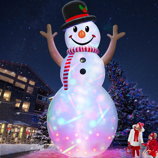 ✨☃️ 14FT Giant Inflatable Snowman: Whimsical Holiday Decoration! 🎄 - ShopperDeals.shop