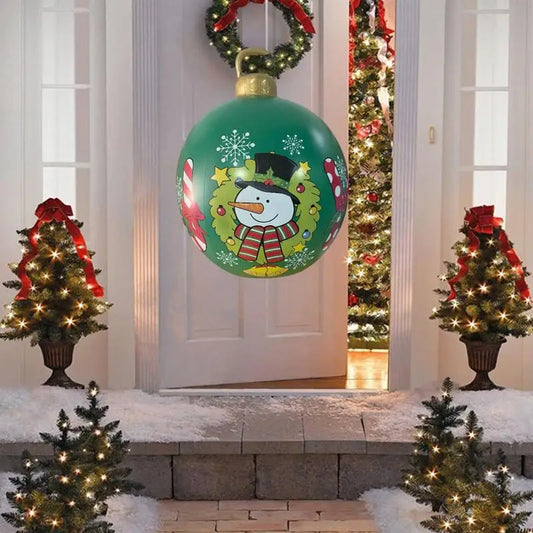 🎈🎁 Giant Inflatable Christmas Balls: Festive Outdoor Decor! 🎄 - ShopperDeals.shop