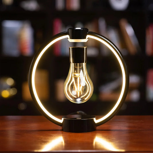 💡 Magnetic Levitating Bulb - Retro RGB LED Night Light with Touch Power for Home Decor ✨ - ShopperDeals.shop