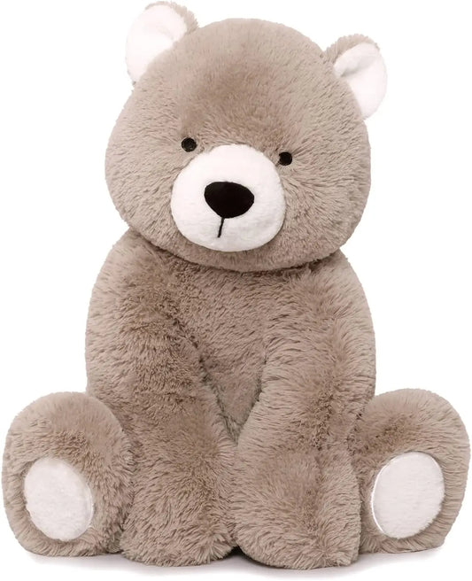 Tezituor Teddy Bear Stuffed Animal 18 inch, Small Stuffed Bear, Woodland Cute Teddy Bear Plush for Valentines, Baby Shower, Kids - ShopperDeals.shop